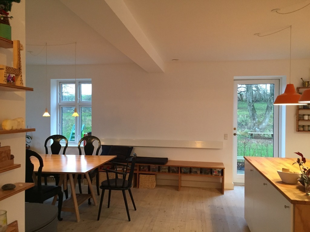 Dining area and kitchen
