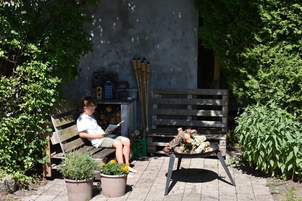 Bonfire in the garden