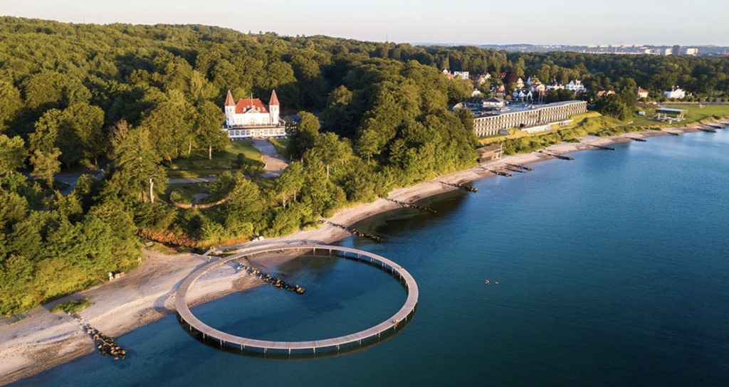 "The infinite bridge" - a round bridge in Aarhus in one of the many beaches 