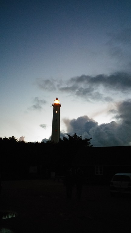 The lighthouse in the evening