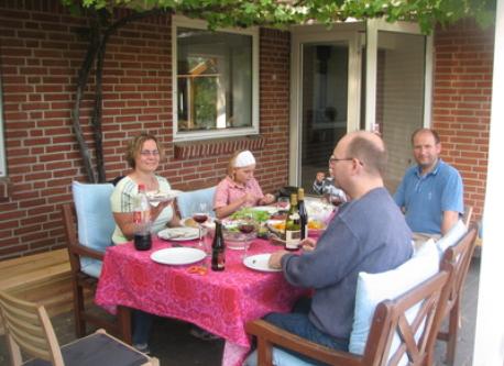 Barbecue under the wine