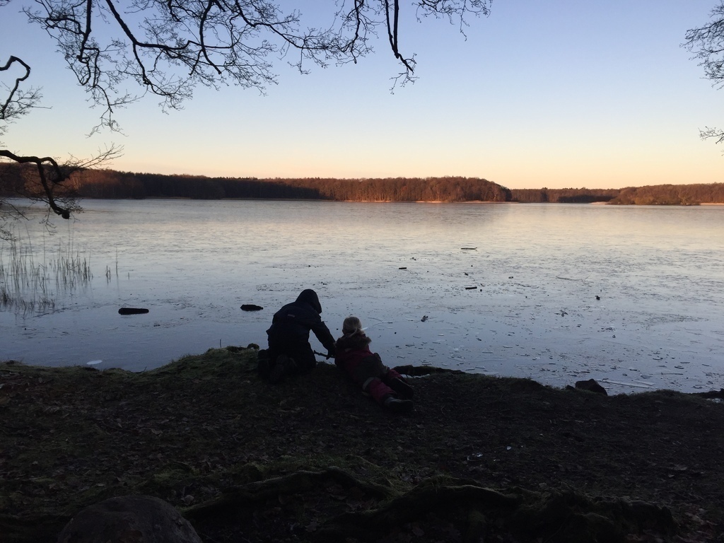 Bjørn and Rigmor by Gurre Lake in Gurre woods - about five kilometres away.