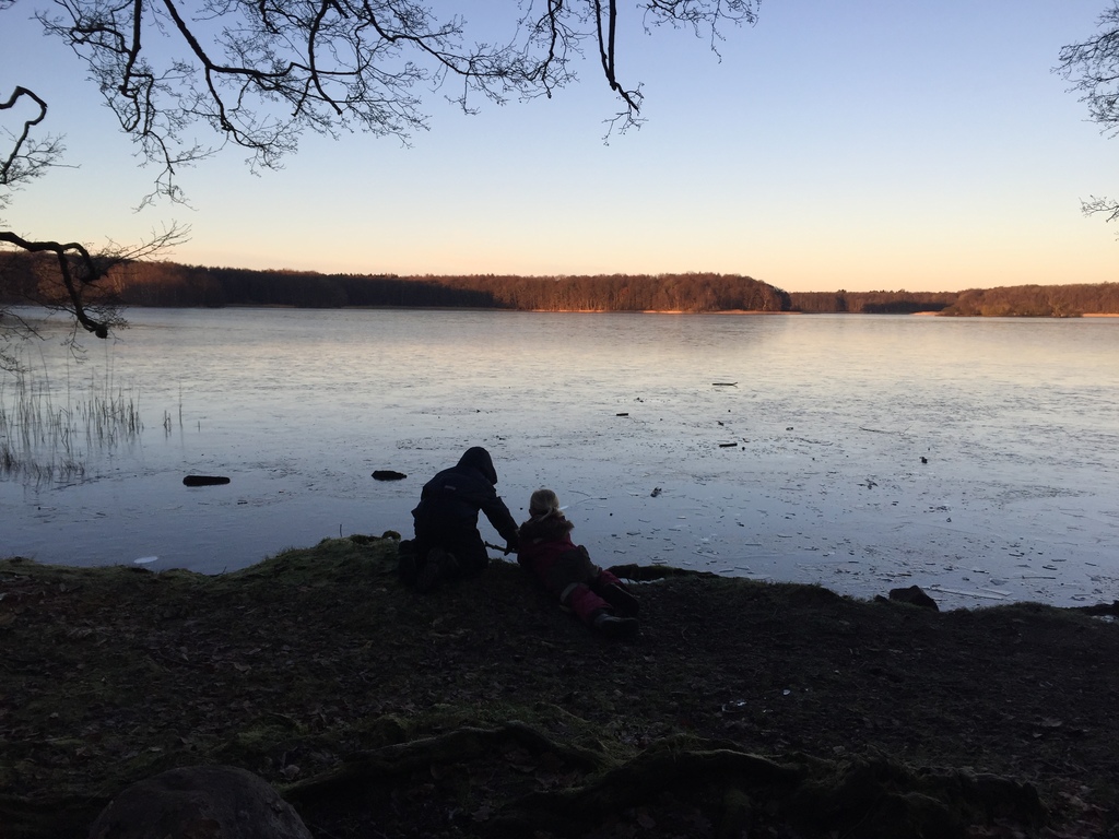 Bjørn and Rigmor by Gurre Lake in Gurre woods - about five kilometres away.