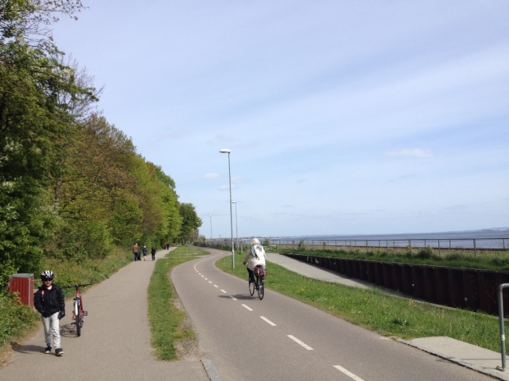 The bicycle path from our house to the centre of Aarhus 