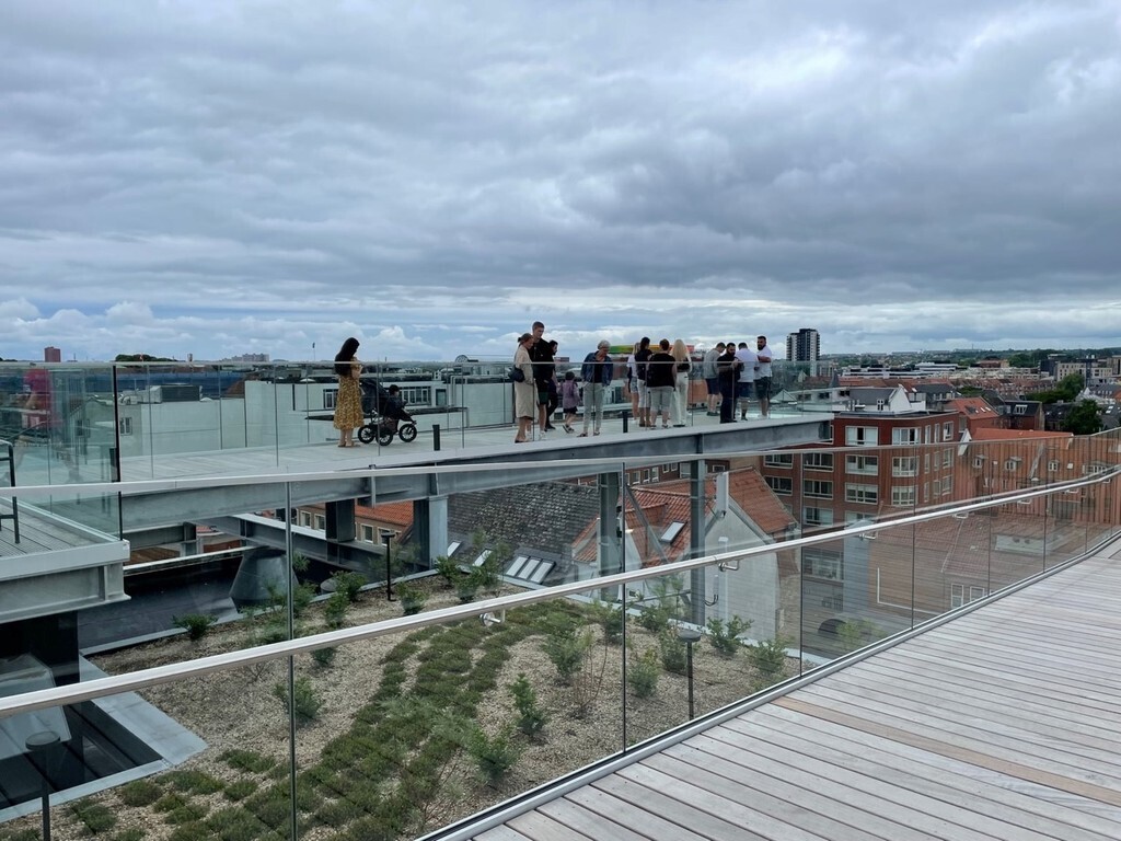 View over Aarhus from Salling Rooftop and garden 