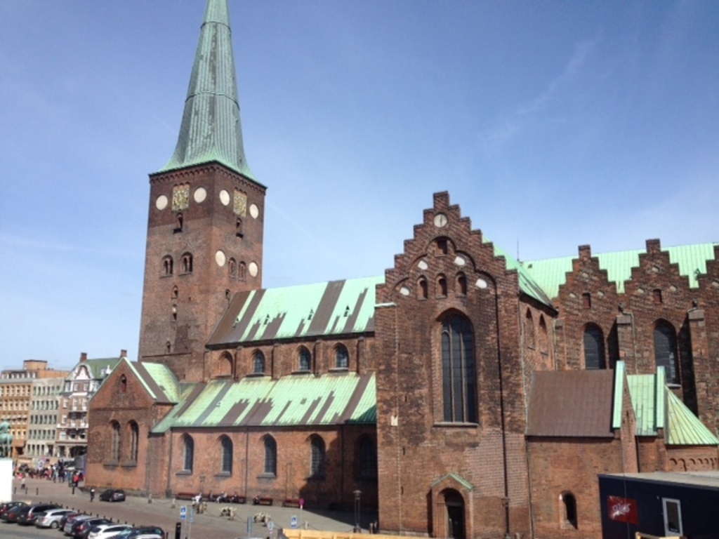View of the cathedral  from Aarhus theatre