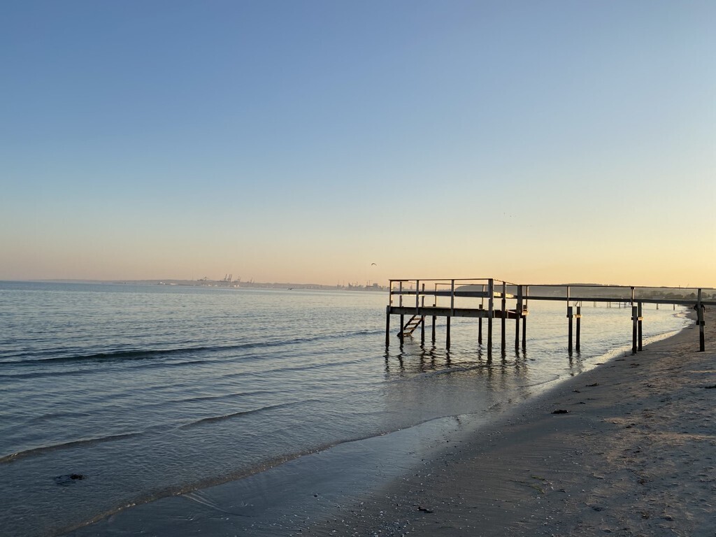 our beach early morning May 2020