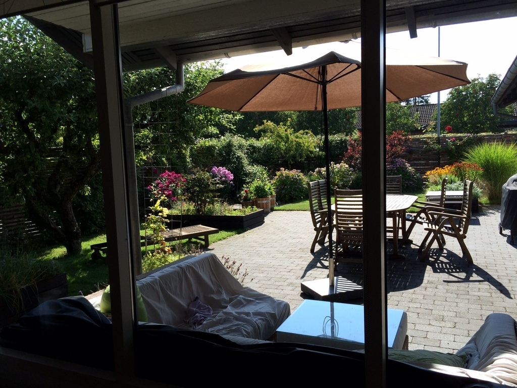 View of the front garden from the living room