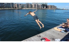 Take a swim in Nordhavn 5 minutes from our home