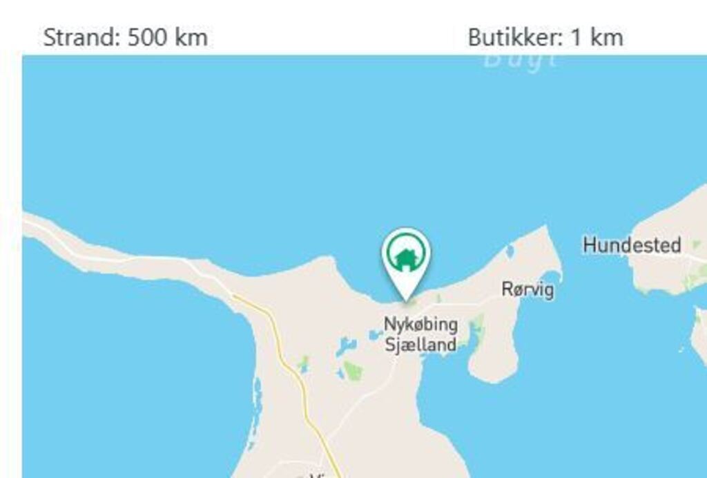 vores placering 5 min fra stranden