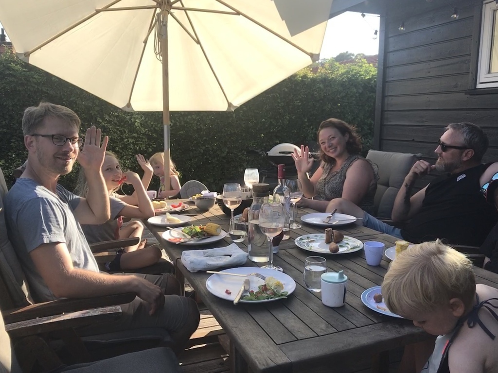 BBQ dinner on the terrace