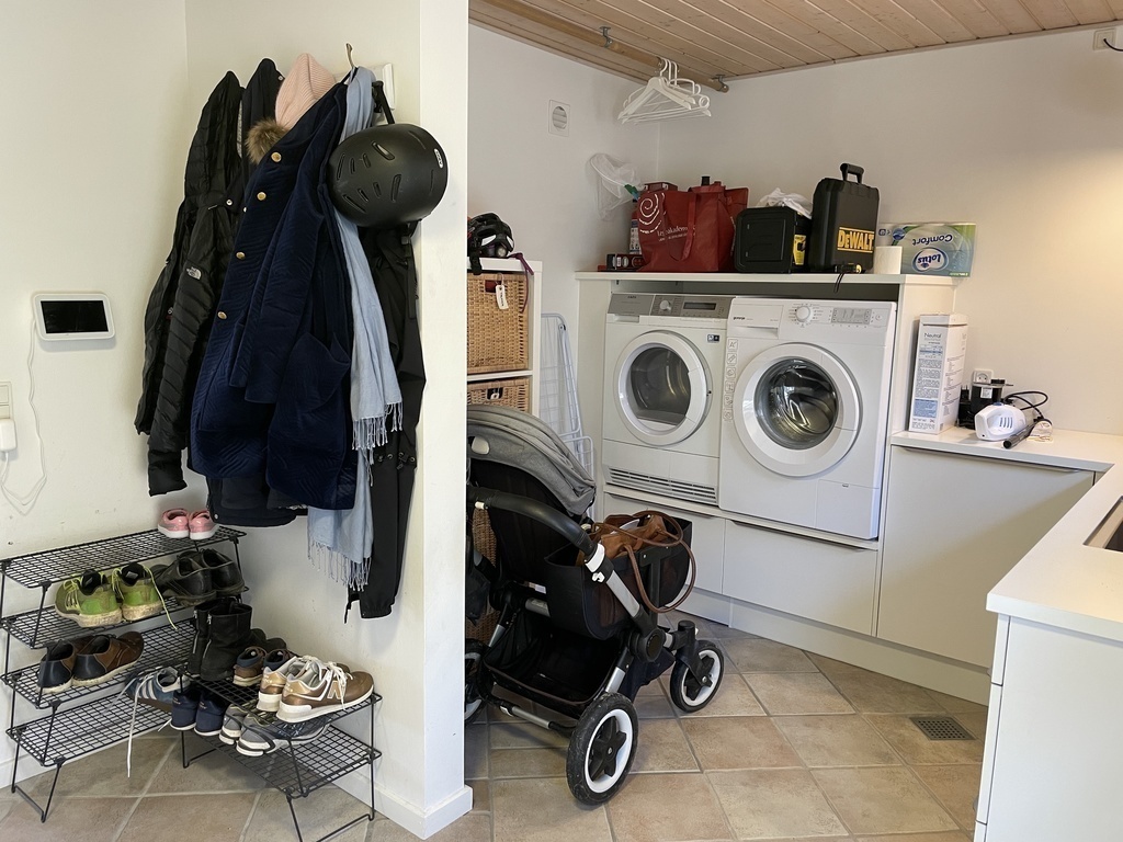 Laundry room with washer and dryer