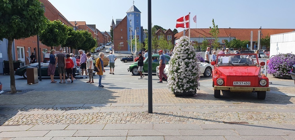 Saturday Cars and Coffe at Town center (11-12) - the Red car is Mine.