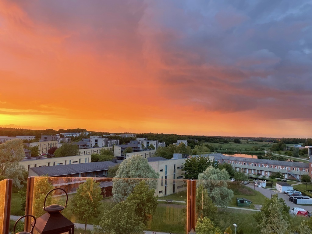 Aftenhimmel fra altanen