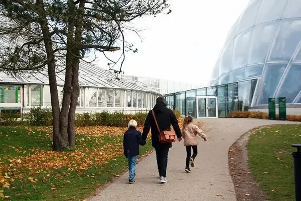 In the botanical gardens, you can visit the greenhouses.
