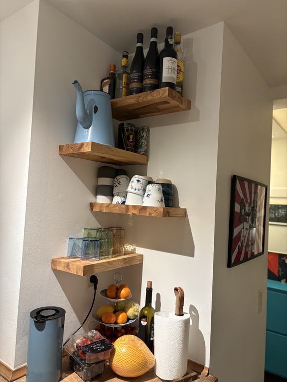 Part of the kitchen.