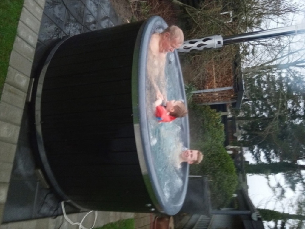 Hot tub in garden