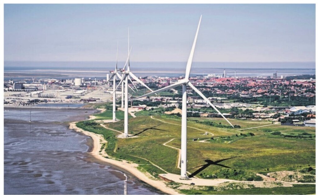 Windmills and harbor