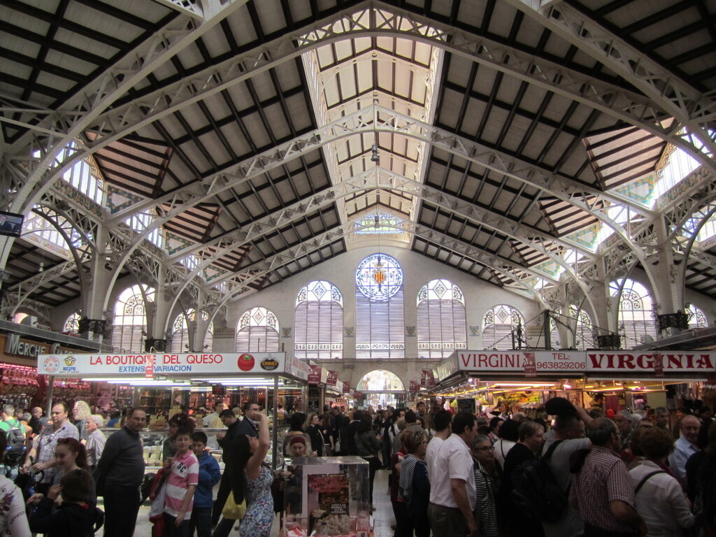 the mercado central, a jewel of pre-modernista architecture, where you can buy all food you need 