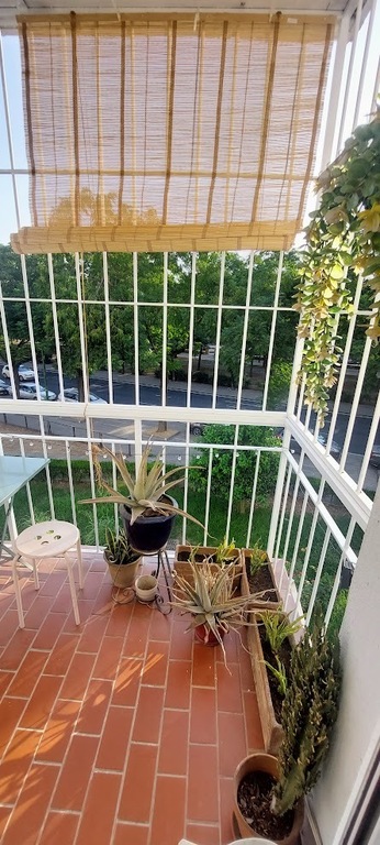 the balcony near the living room