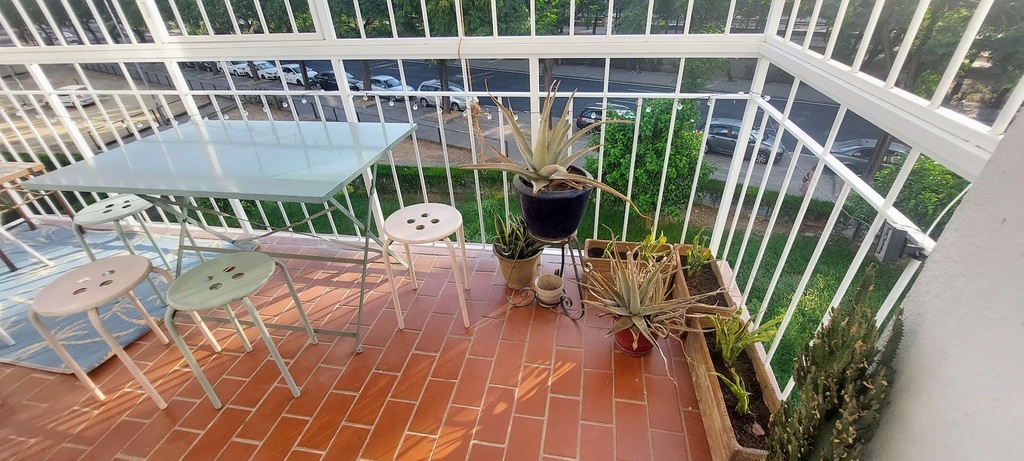 the balcony near the living room