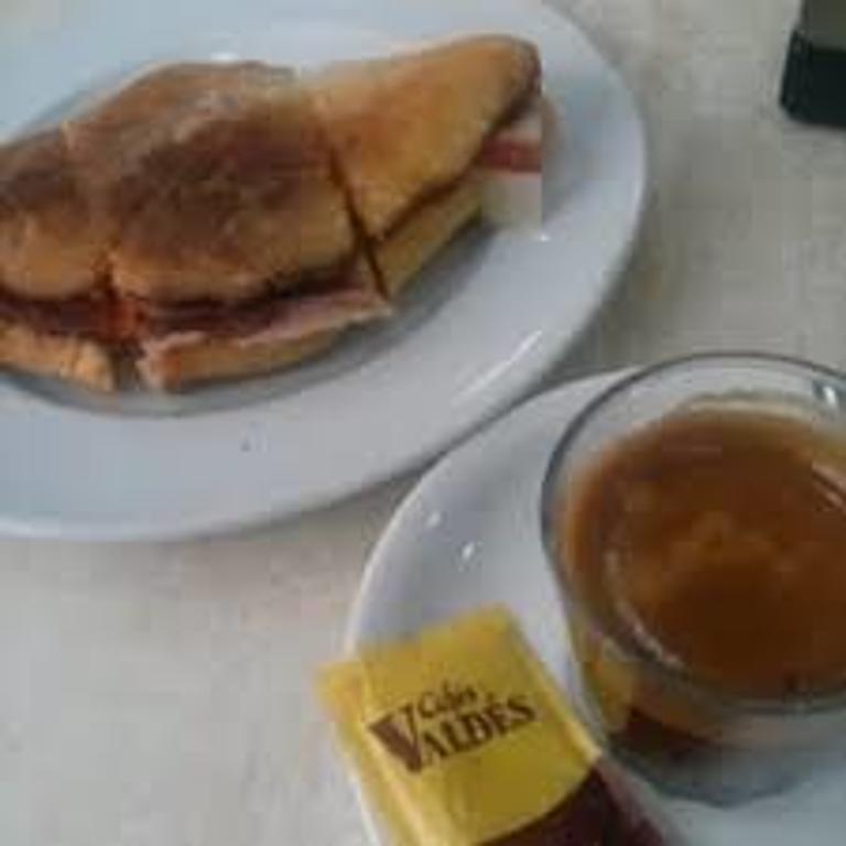 delicious breakfast 'con jamon' in one of the bars near home