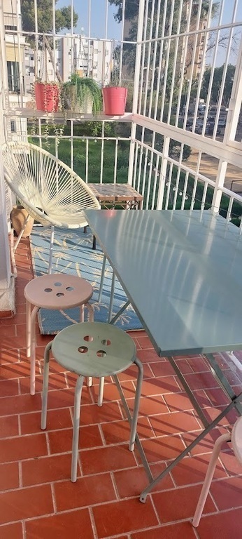 the balcony near the living room