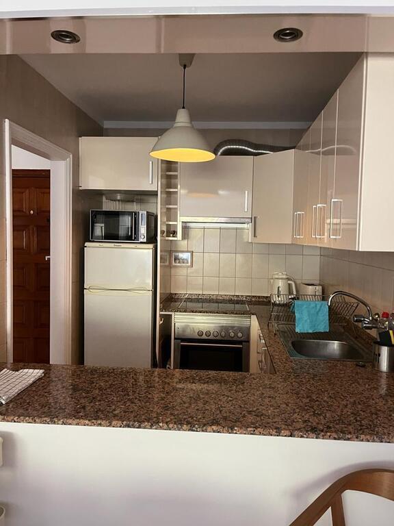 The open kitchen area.