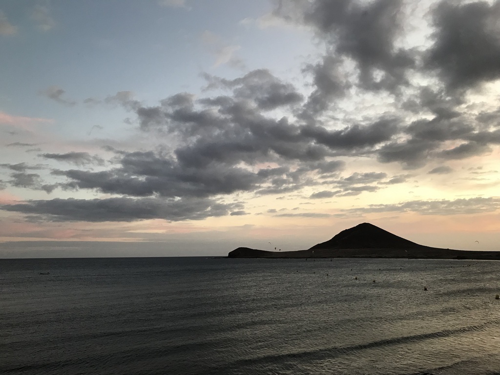 Sunset at El Médano Bay.