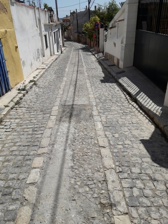 Looking down our street from near the top