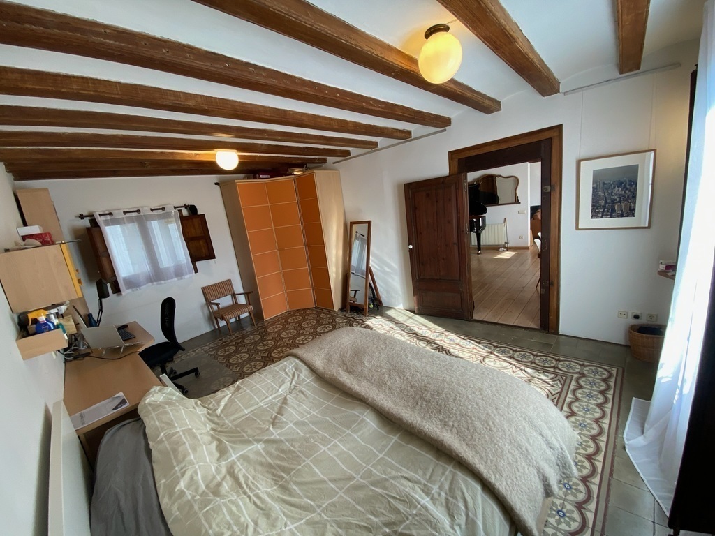 (Downstairs) Bedroom 1, with balcony and working space - 2/3