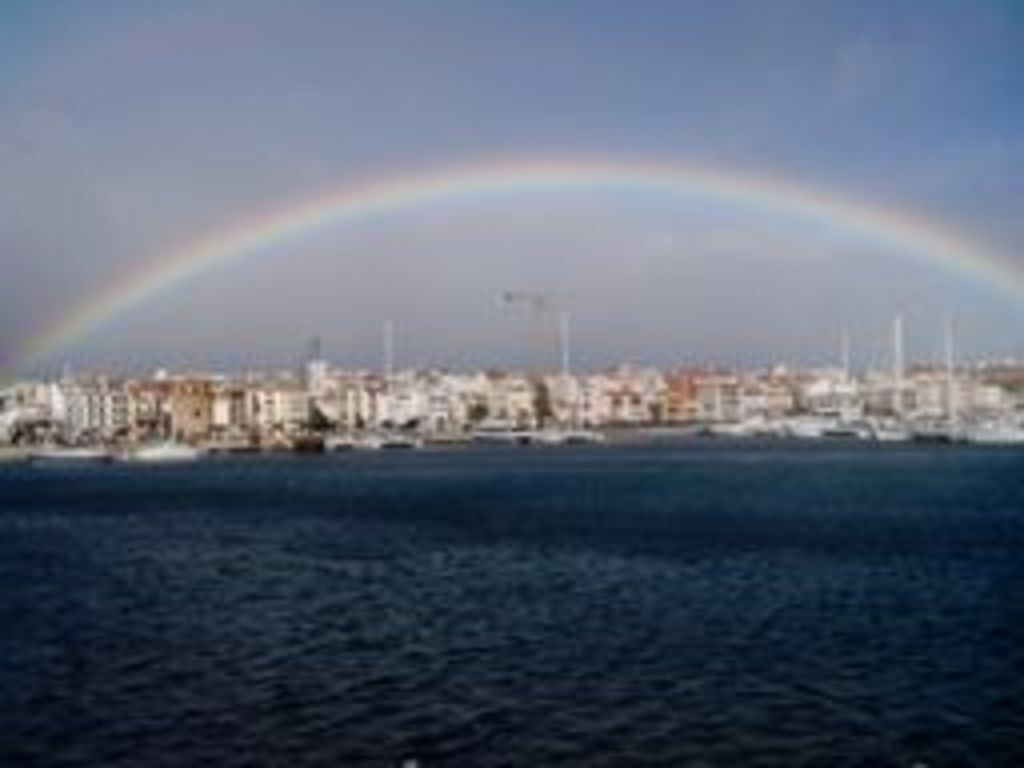 Rainbow in Cambrils' port