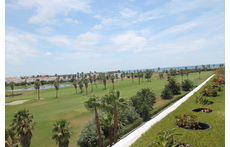 the golf course and the sea from our balcony