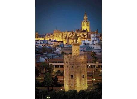 Torre del Oro, Giralda Tower and Cathedral