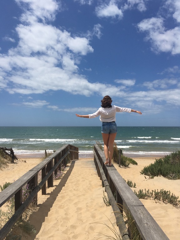 This is one of the beaches around the house (Enebrales)