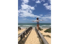 This is one of the beaches around the house (Enebrales)