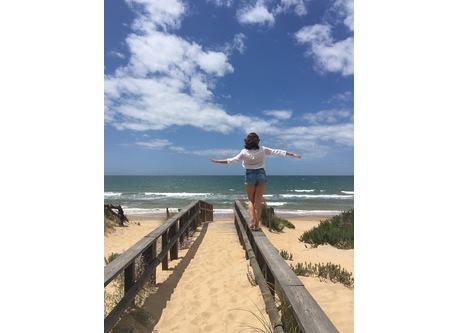This is one of the beaches around the house (Enebrales)