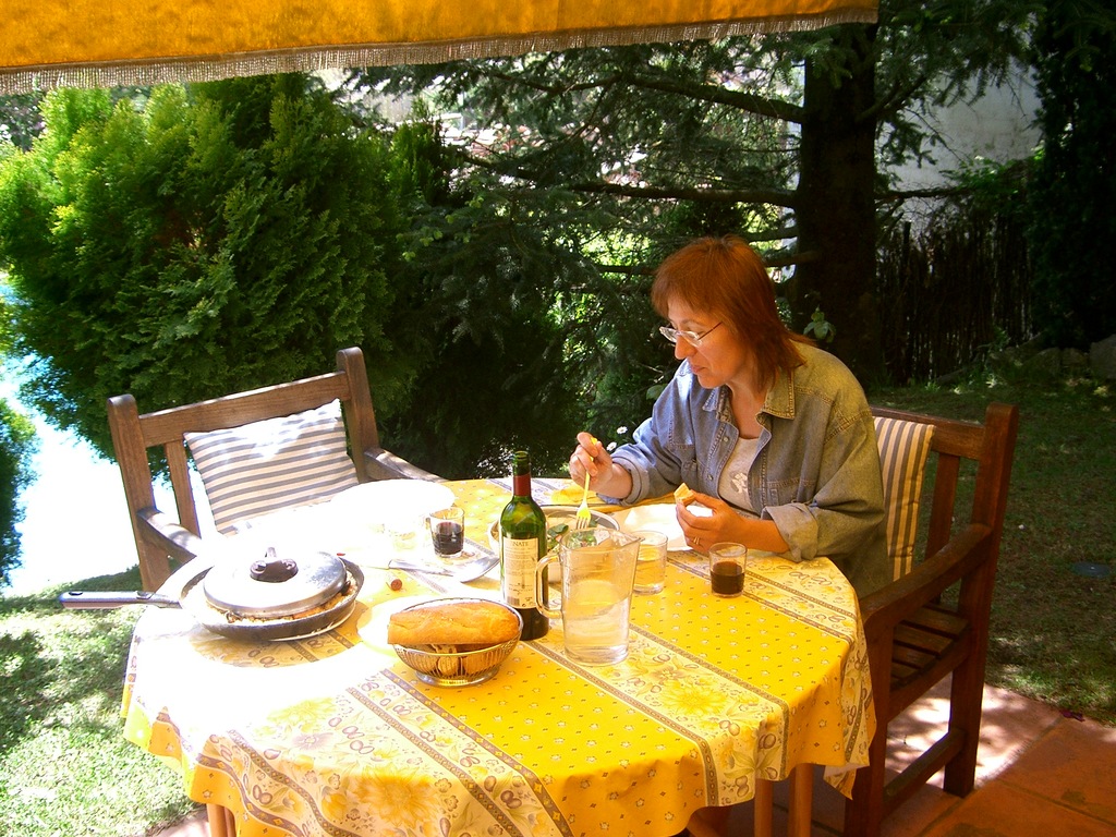 terrace in the garden in Viladrau