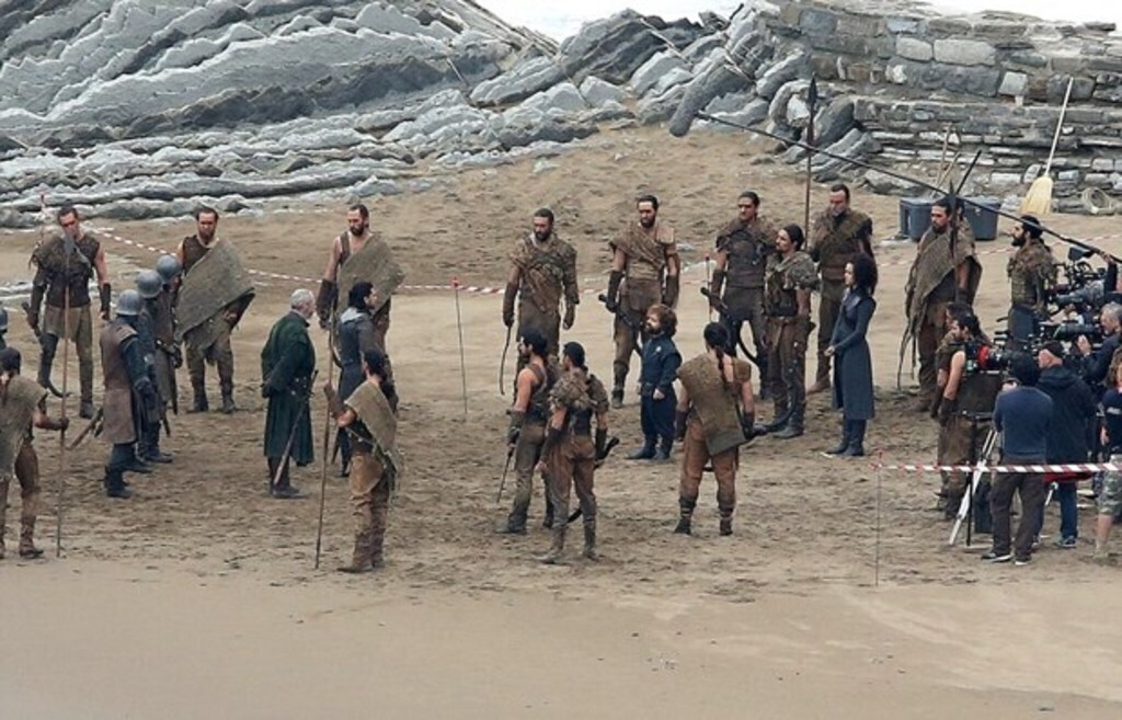 Filming Game of Thrones on Zumaia's Itzurun beach