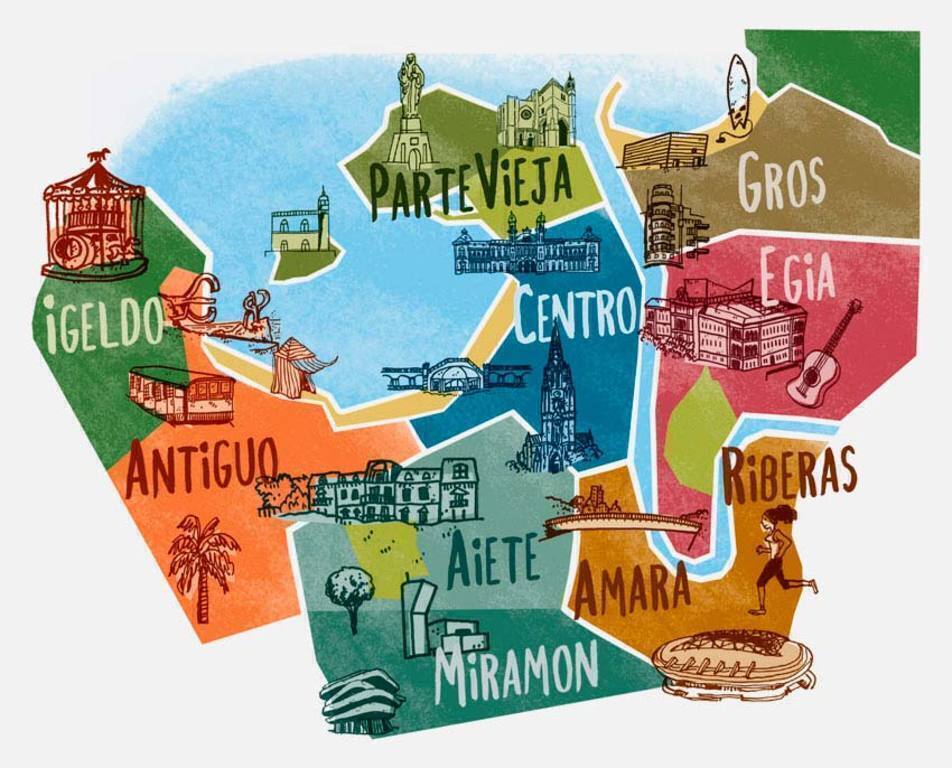 We live in Egia, near from all, but calm.