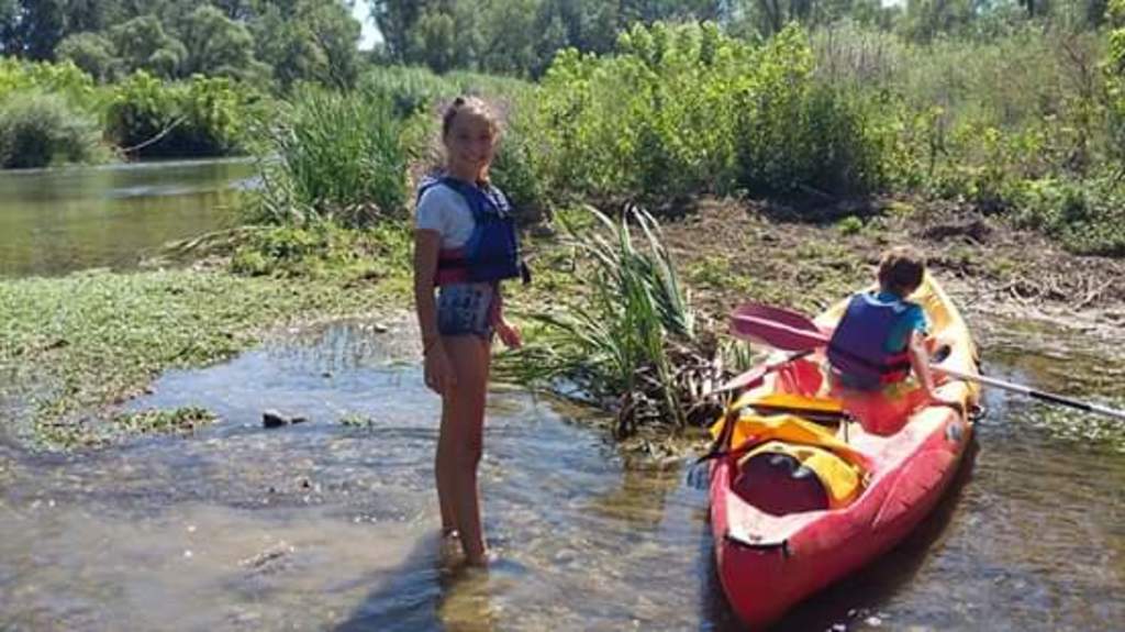 Kayak in the Ter (river)