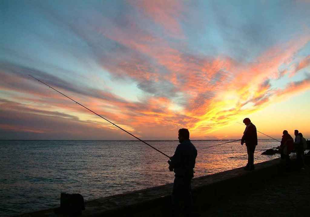 PESCADORES EN PLAYA SALOBREÑA