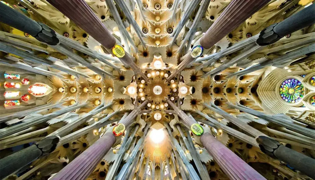 Inside of the Sagrada Familia