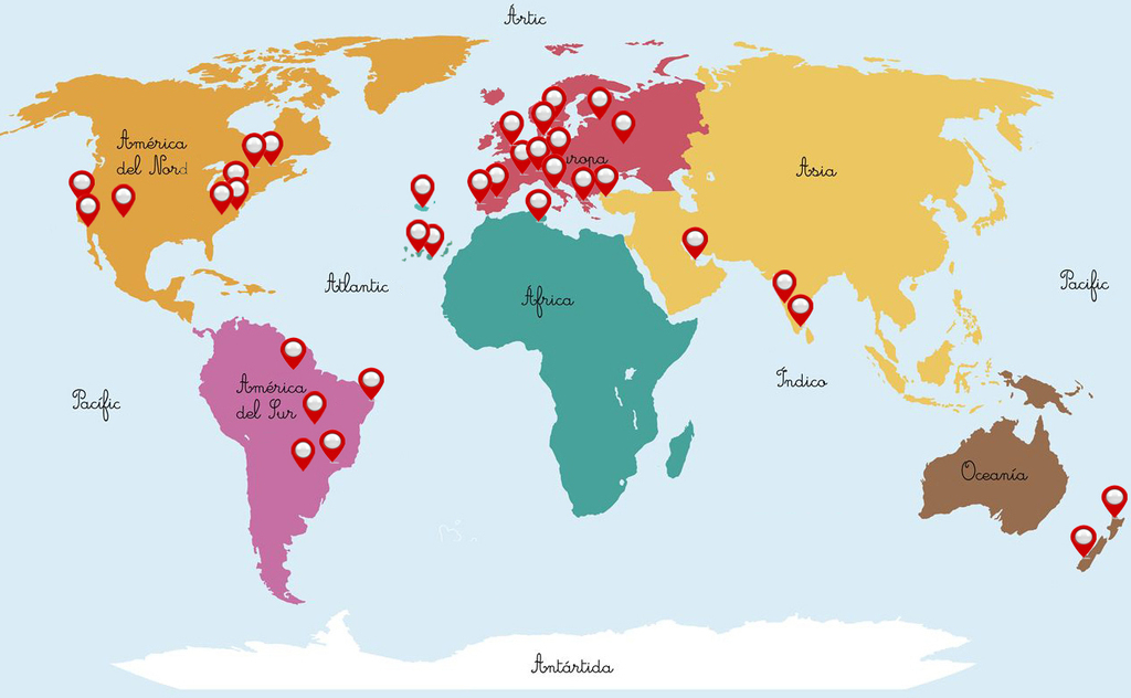 Places in the world we have visited (most with Intervac exchanges)