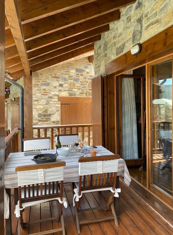 Having lunch in the terrace in summer