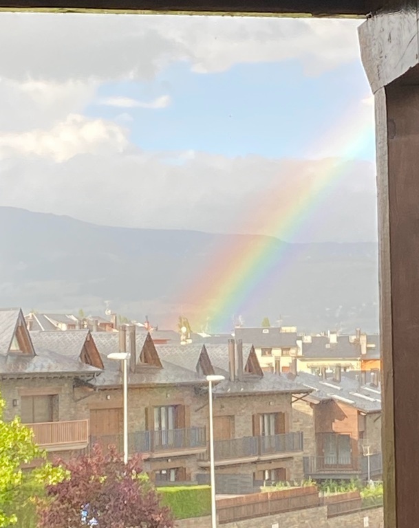 Rainbow,  a late summer afternoon