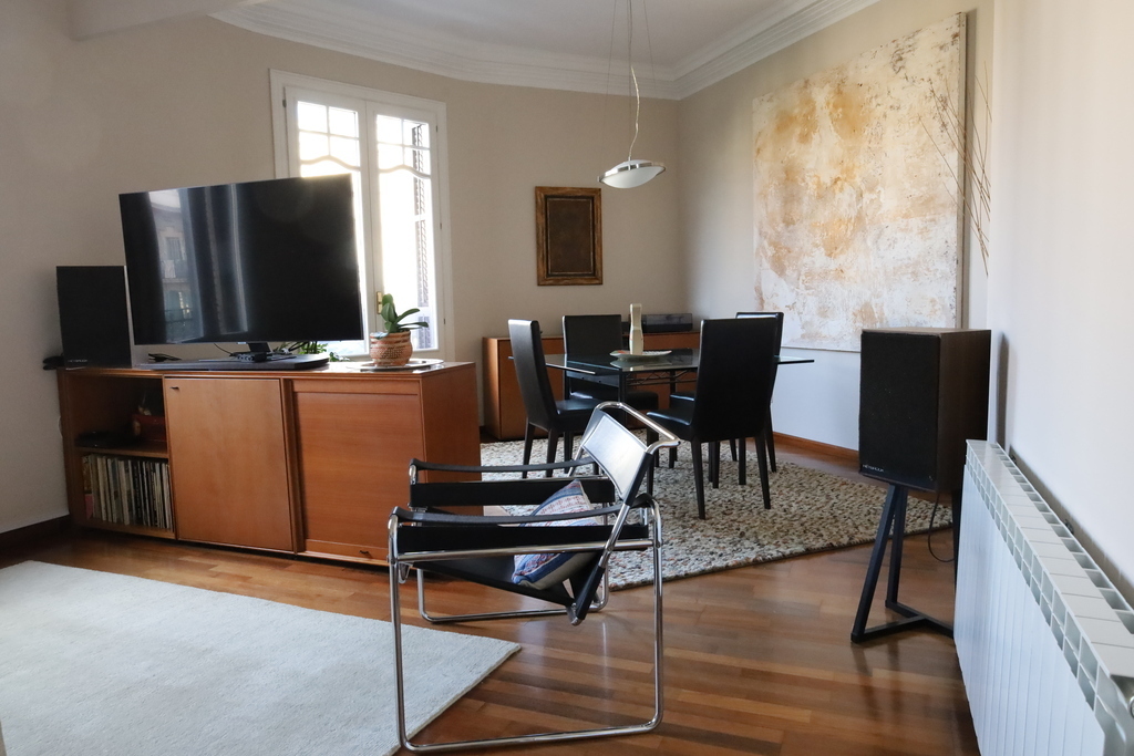 Living room and dining room