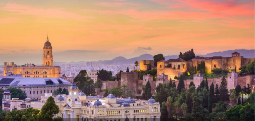 Málaga, sunset