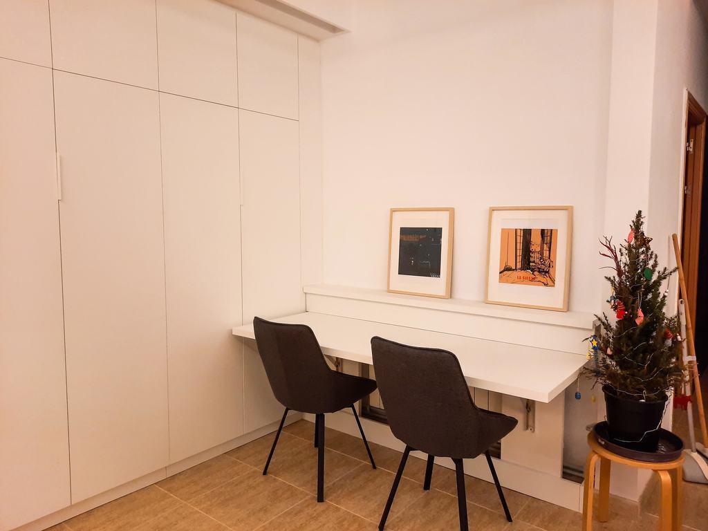 Working space in living room