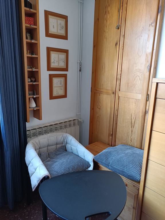 Reading corner in living room, with natural light